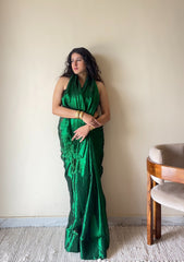 Mohini – Green Handloom Tissue Cotton Saree